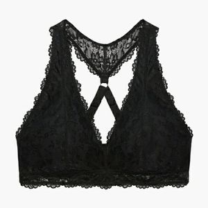 Savage X Fenty Black Floral Lace Bralette size 1X